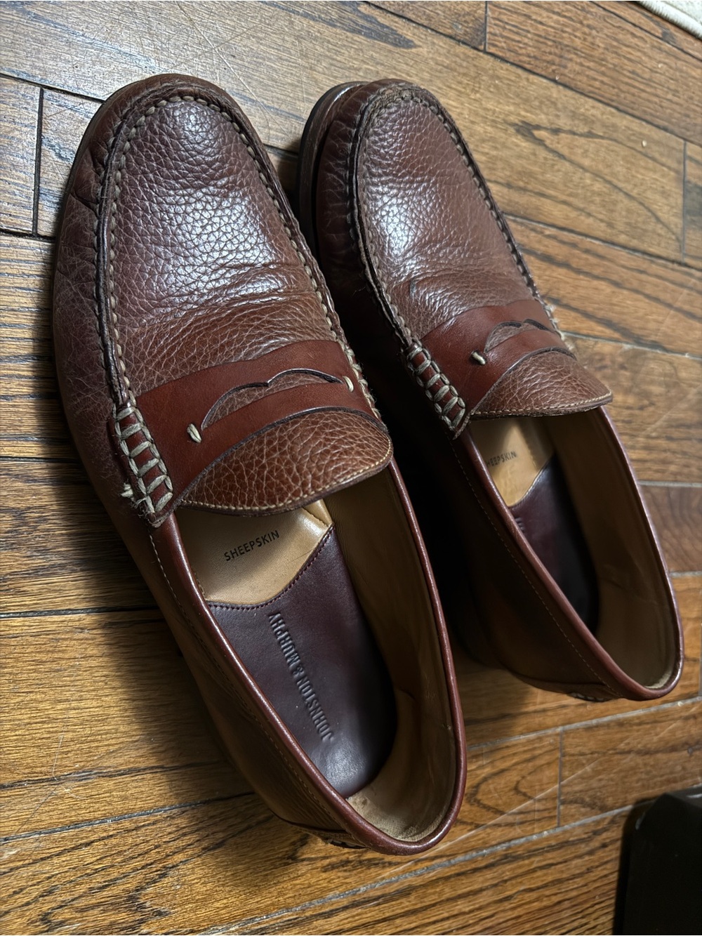 Johnston & Murphy Brown Leather Penny Loafers